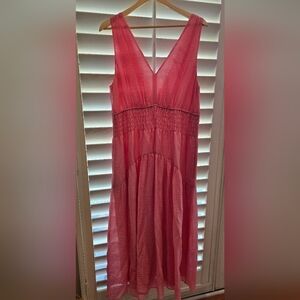 Vince Vibrant Pink Midi Dress